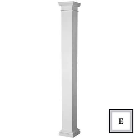 Ekena Millwork Endura-Stone Pro Series Column, Square Non-Tapered Shaft (FRP), Smooth Finish - Ready to be Painted ESPK1012ENPTUTU